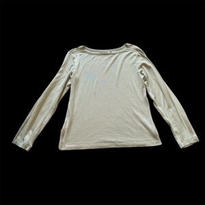 Earthy green neutral vintage Tommy Bahama silk blend Cream Long Sleeve Shirt